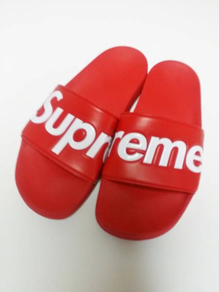 Supreme slide sandals 27cm サンダル 赤 BOX logo