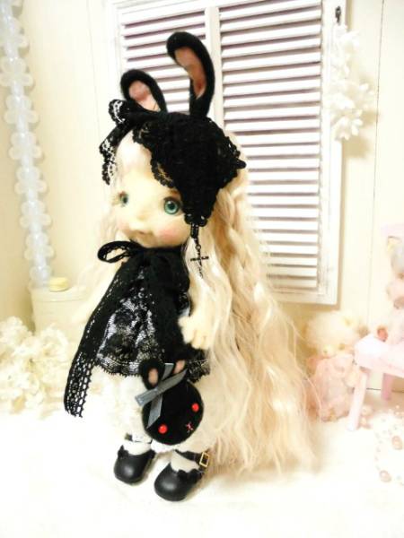 ☆milk*mascot/Black rabbit♪/羊毛フェルトdoll うさぎ 【公式通販】
