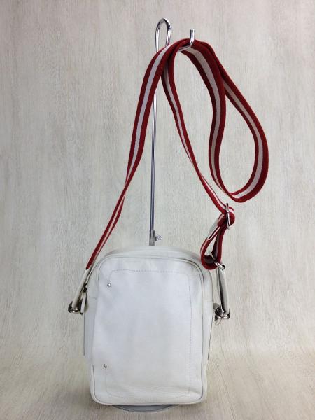 BALLY◆ショルダーバッグ/WHT/レザー