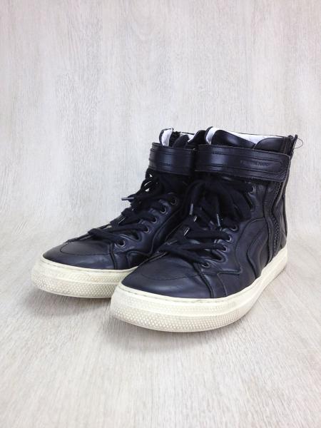 PIERRE HARDY◇ハイカットスニーカー/42/BLK/サイドジップ 112 【公式