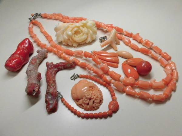 本珊瑚 天然珊瑚含 アクセサリーまとめ約146ｇ●A76