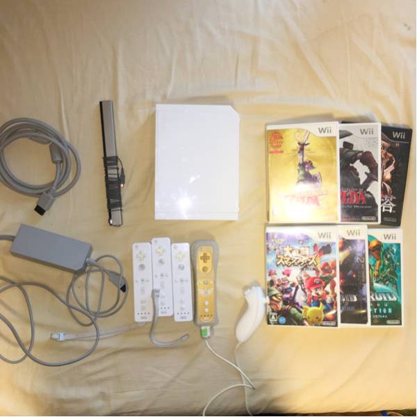 wii 本体 4人プレイ 遊べる スマブラ セット スマブラゼルダ】wii 本体セット＋コントローラ×4＋ソフト6本 4人対戦