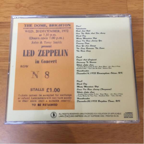 LED ZEPPELIN SWEET BRUMMY ROLL （empress valley 3CD）