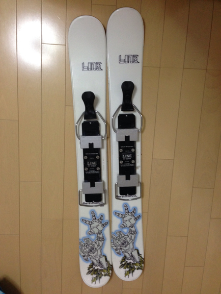 LINE 90cm ショートスキー スキーボード five-o 4×4固定ビンディング