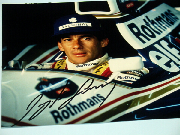 1992年第2期HONDA F1撤退メモリアル　アイルトンセナ直筆サイン入額装品 1992年第2期HONDA F1撤退メモリアル アイルトンセナ直筆サイン入額装品