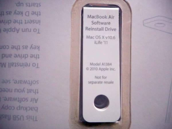 MacBook Air 再インストール　USBドライブ