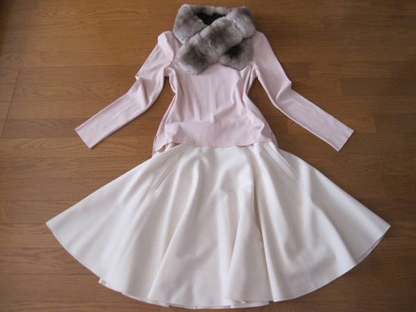 【美品】FOXEY ＮＹ スリムセーター ピンク 40　NEWタグ