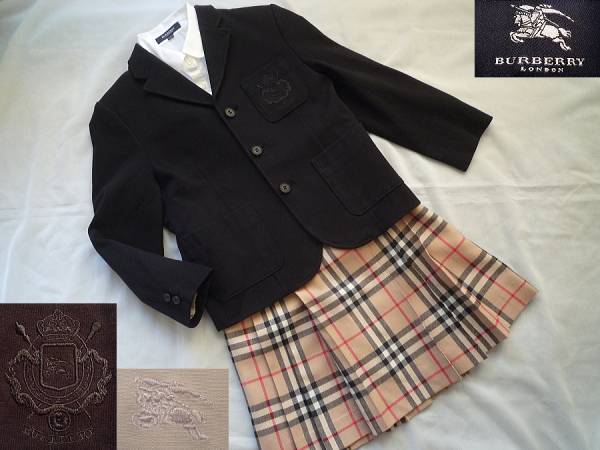 ★美品★バーバリー★130正統派フォーマル3点セット★