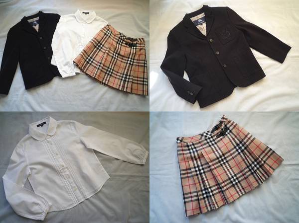 ★美品★バーバリー★130正統派フォーマル3点セット★