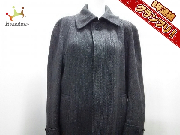 トゥモローランド コート 46 レディース 黒×グレー カシミヤ