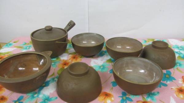 中国茶器セット 茶器揃 蟹 鳥 図 急須 湯のみ 湯ざまし 蟹（急須