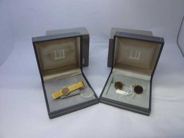 【大宮店】ダンヒル　カフス＆タイピン　ゴールド