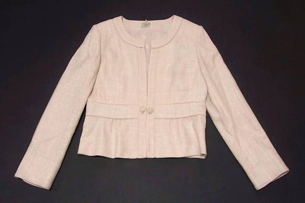 新品★アリスバーリー　ラメ ノーカラーツイードジャケット★11