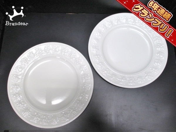 ウェッジウッド プレート 新品同様 FESTIVITY 白 陶器 WEDG WOOD
