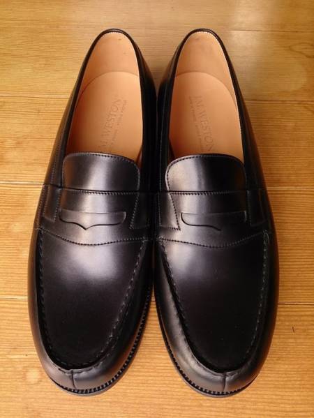 □JMウエストン 180シグネチャーローファー 黒 7.5D J.M.WESTON
