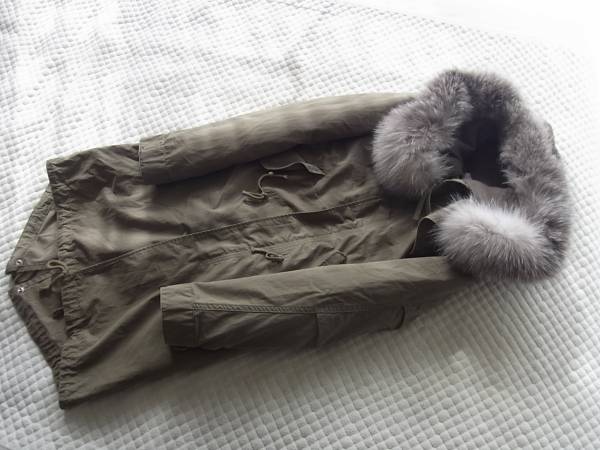 即決ESTNATION完売ファー付ライナー2WAYボアモッズコート38/8