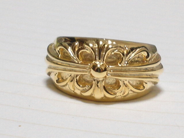22k クロムハーツ フローラルクロスリング 17号 CH CHROME HEARTS