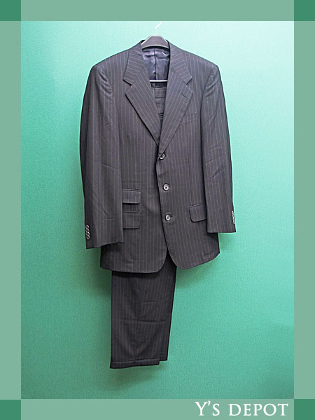 GUCCI グッチ 紳士服 メンズ スーツ 黒/ストライプ 極美品 【公式通販】