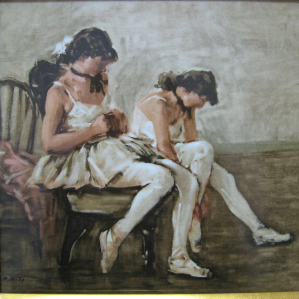 鬼頭鍋三郎バレリーナ陶版画ノリタケエレガンス