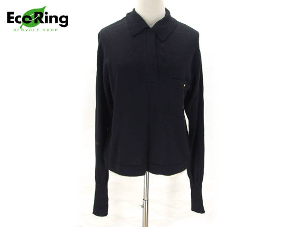 1円 シャネル CHANEL 長袖 ニット トップス ブラック 40 AO350