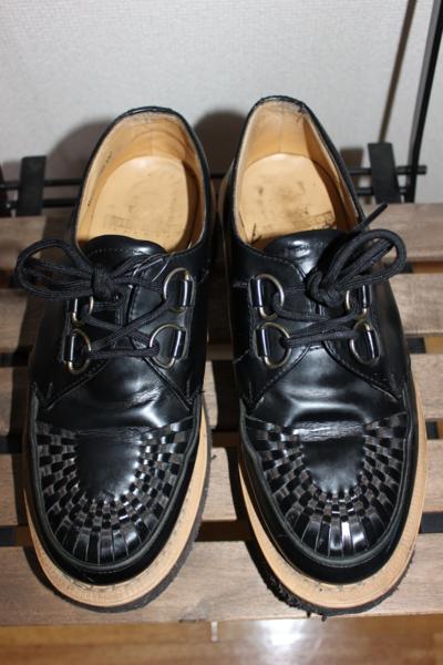 GEORGE COX ジョージコックス ラバーソール UK8★黒