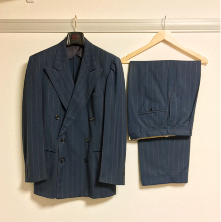 美品 40～50s Double-Breasted Peaked-Lapel Suit ビンテージ