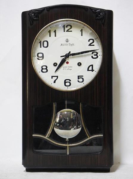 激安～　レトロ　愛知時計 ゼンマイ式 振り子時計　骨董＊く892