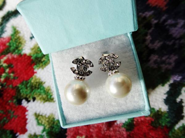 新品/CANELシャネル/非売品ノベルティ ピアス/COCO&パール/S