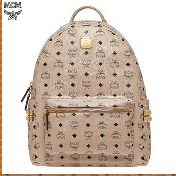 新品 エムシーエム/MCM リュックサック ベージュ え かばん、バッグ