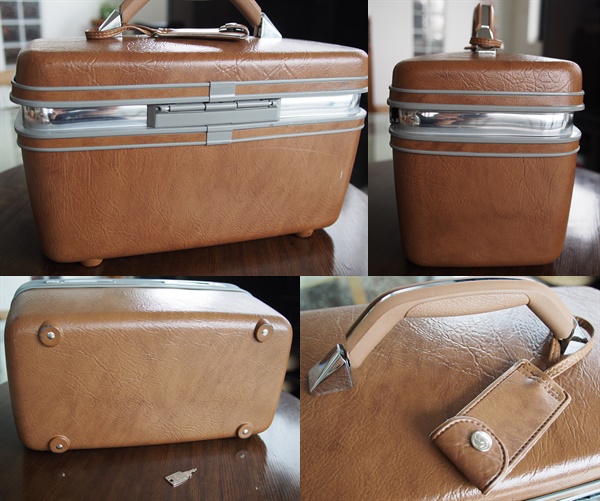 希少！アンティーク　Samsonite メイク・コスメボックス　バニティーケース ヴィンテージ サムソナイト ヴァニティケース メイクボックス