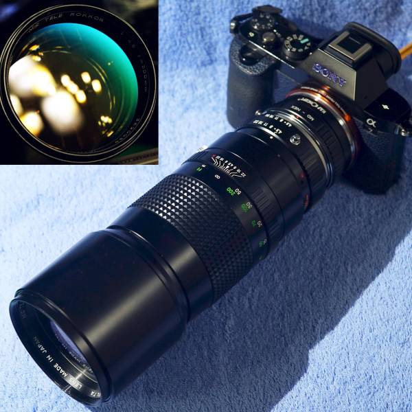 【大口径望遠】Minolta 300mm F4.5　アダプタ付