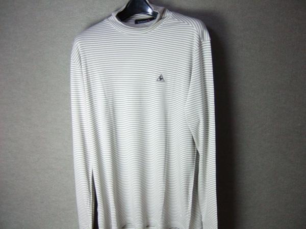 QG1477新品ルコック ボーター/ハイネック長袖 L　白系 (8B462