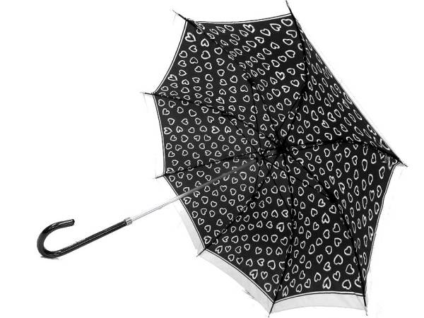 新品 イヴサンローラン ハート 総柄 大判 雨傘 60cm /c7077