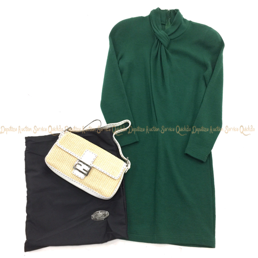 フェンディ 長袖 ワンピース 等 計2点 レディース 緑系 他