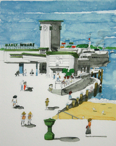 Paul Hogarth Manly Wharf リトグラフ Paul Hogarth Manly Wharf リトグラフ 【公式通販】
