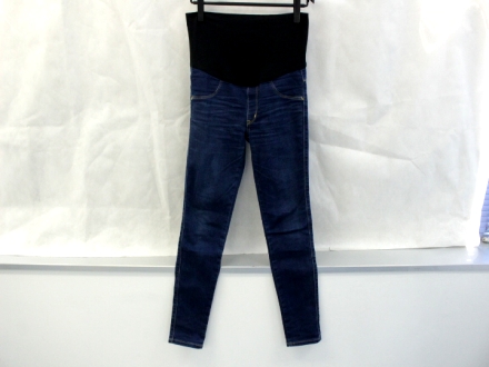 中古品 Lee×Merrier BEAMS マタニティ スキニーデニム 青 M