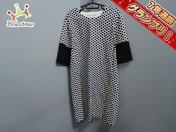 マルニ ワンピース 42 レディース アイボリー×ダークネイビー