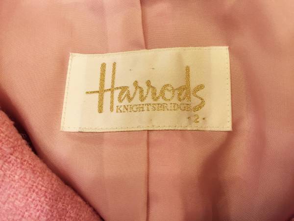 2点落札送料無料♪Harrodsハロッズ春ピンクツイードスーツ幸せ感