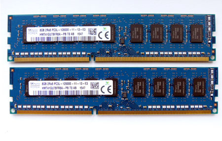 ★hynix 8GB ，PC3L-12800E(DDR3，ECC)， 2枚組 計１６ＧＢ★ 3-4