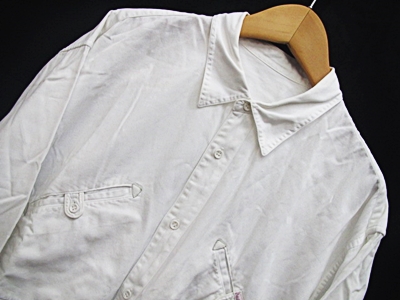 パパス 長袖シャツ デザインポケット ゴルフウエア 白 M