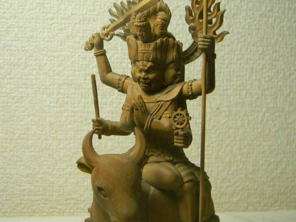 木彫　大威徳明王　検仏教美術仏像天部四天王古寺珍品神牛