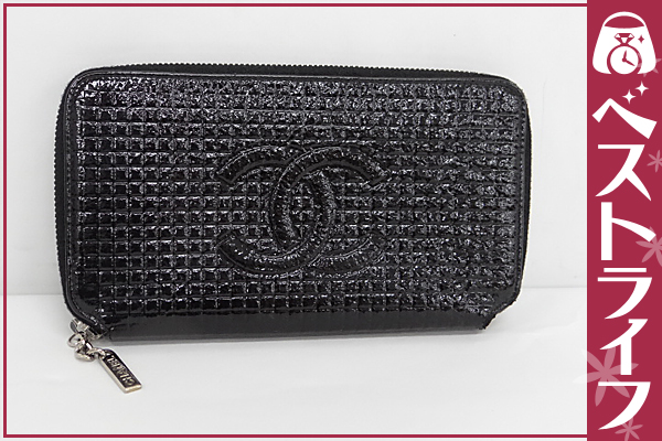 【良品】CHANEL シャネル ココマーク ジップ ウォレット 長財布 1円 シャネル ココマーク パテント ラウンドジップ 長財布 【公式通販】