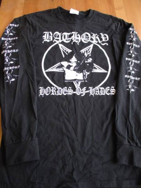 人気定番，定番人気 BATHORY 長袖Tシャツ hordes of hades ロンT(Tシャツ)｜売買されたオークション情報、yahooの商品情報をアーカイブ公開 - オークファン Tシャツ