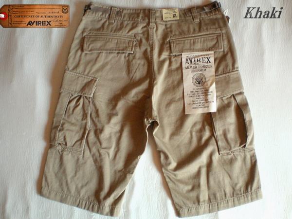 SLIDO ブラックパンツ Lサイズ 9pt◇AVIREX ショートカーゴパンツ BASIC CARGO（KHAKI/XL）新品