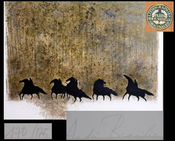 アンドレ ブラジリエ リトグラフ 絵画 ○ 額 洋画 アンドレ ブラジリエ リトグラフ 絵画 ○ 額 洋画