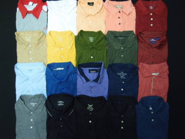 ◆古着卸USA■ 半袖ポロシャツ20枚セット★無地★ワンポイントXL