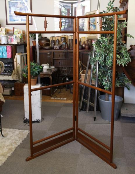 木製 衣桁 二つ折り 高さ152cm