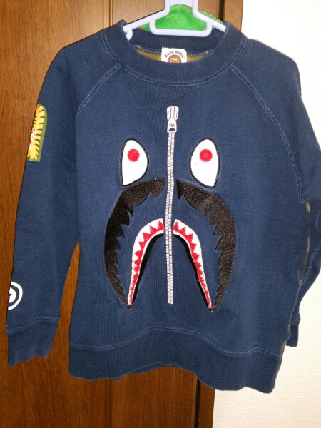 BAPE　KIDS　シャークスウェット　120cm