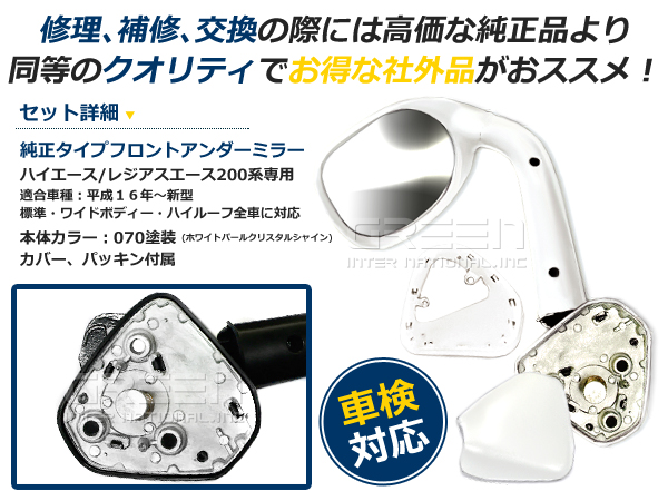 ハイエース ガッツ 200系 ミラー ガッツミラー : フェンダー 純正 070