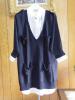 ★新品・LANVIN・ランバン・シャツ重ね・チュニック・黒